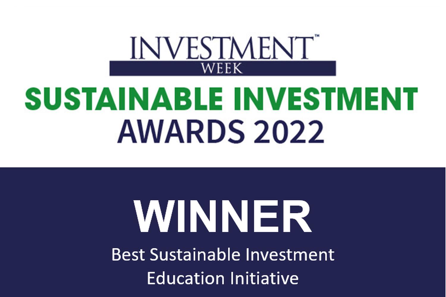 Arvella Investments has won Investment Week’s Sustainable Investment Award 2022 for Best Sustainable Investment Education Initiative.
